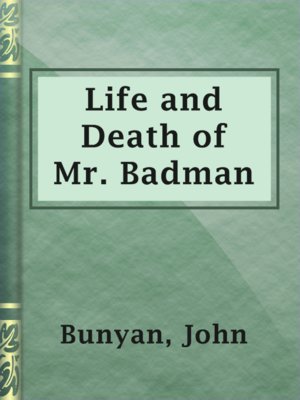 Life and Death of Mr. Badman - ebook